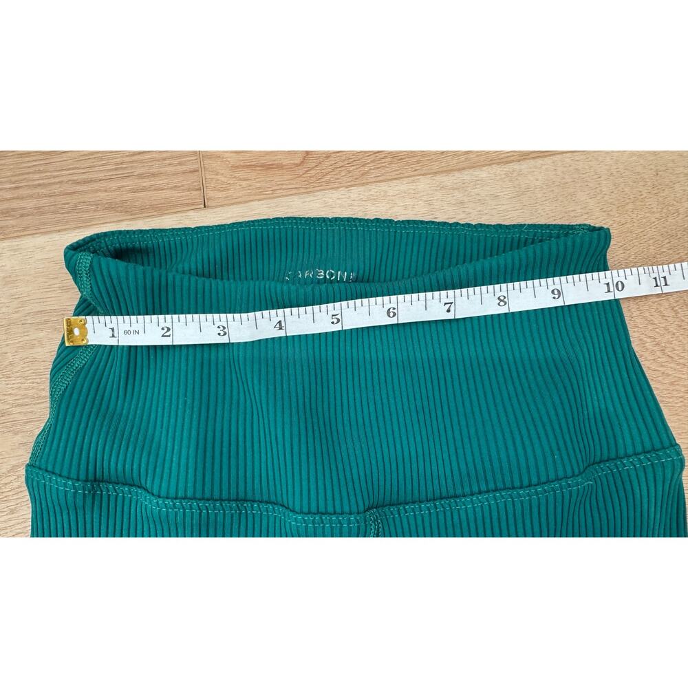 Carbon38 Ribbed Sports Bra & Leggings Set Color Malachite Size XS - Picture 10 of 13
